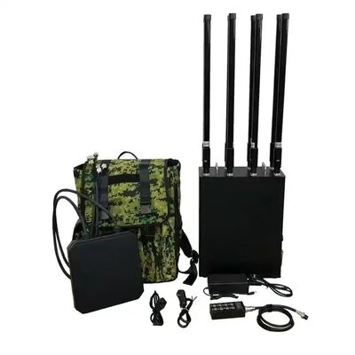 Backpack Anti Drone System With 70MHz-6000MHz Frequency 3KM Range 50W For UAV Jamming